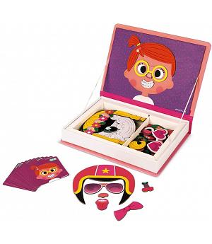 VENTA Janod J02717 - Crazy Faces Juego Magnetibook, Color rosa